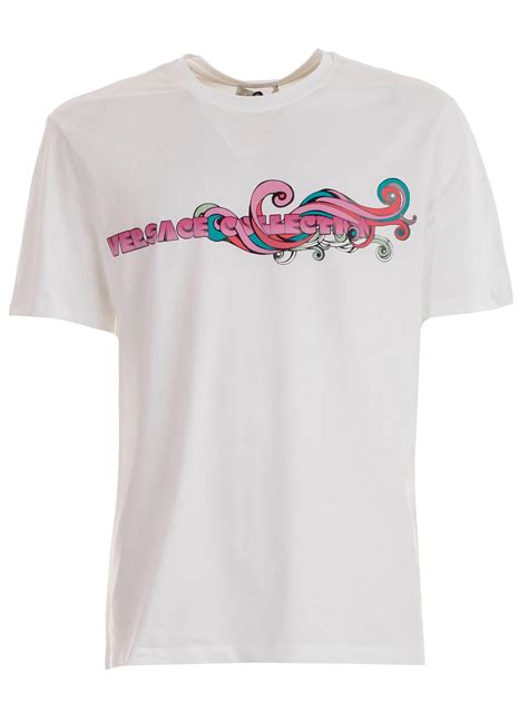 versace collection t-shirt print bianco|shirts that look like Versace.